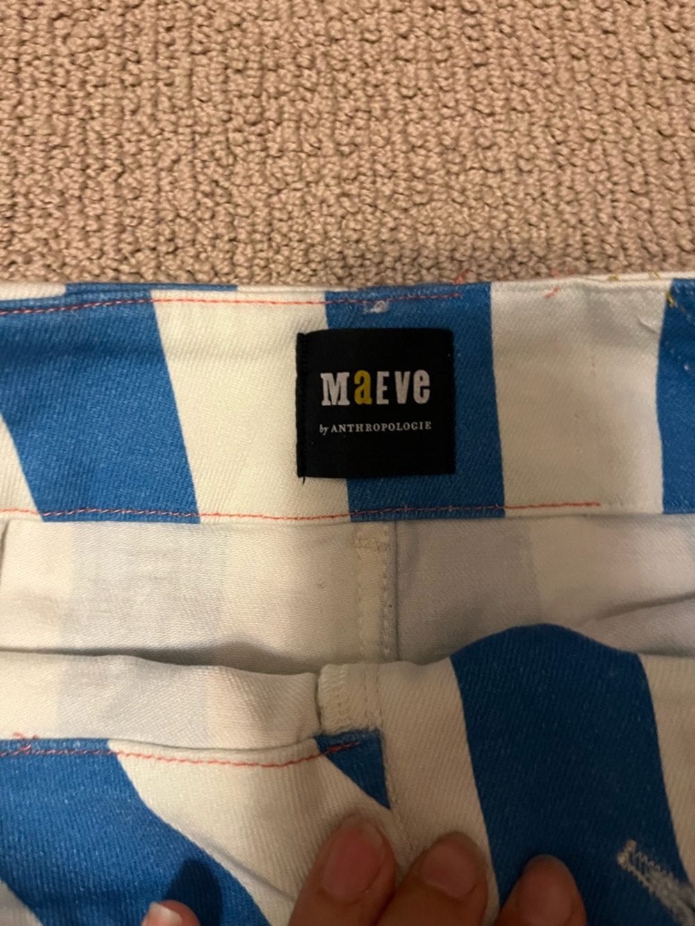 New Maeve Collette Striped Pants Full Length - 30 - Picture 5 of 6